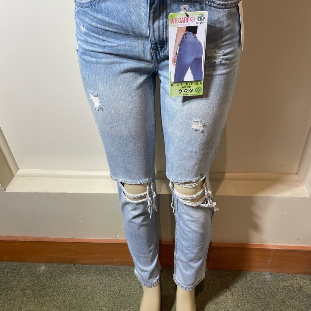 Distressed Light Blue Jeans